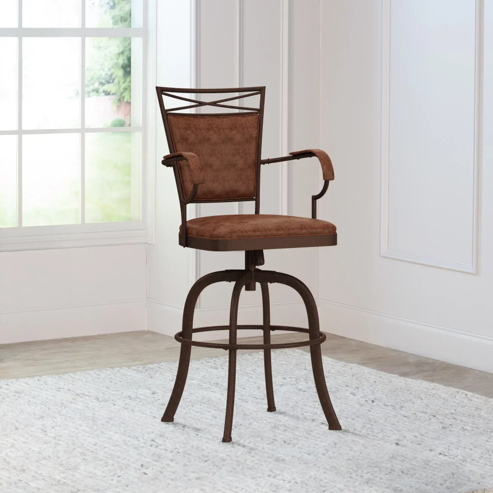 

Hillsdale Furniture Bridgetown Bar Stool with Swivel, Aged Bronze