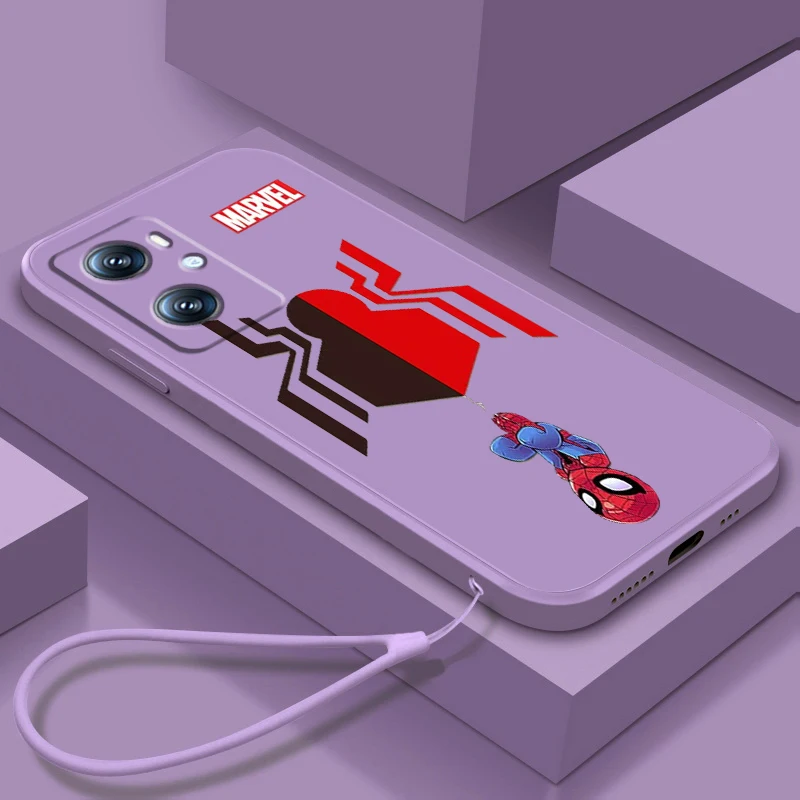 

Phone Case For OPPO A96 A94 A93 A77 A76 A74 A72 A57 A53S A16 A9 Find X5 X3 Lite F21 5G Superheroe Marvel Avengers Liquid Rope