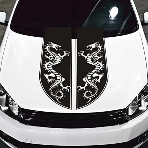 

Car Hood Decal Dragon Blackout Sticker - Blue
