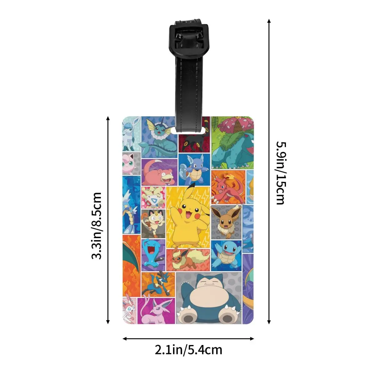 Персонализированная бирка для багажа Pokemon Pikachu с именной картой личная Обложка