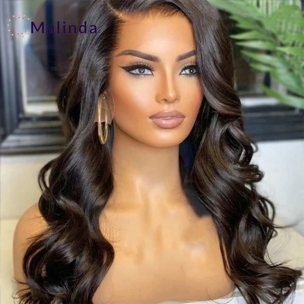 250% Высокая плотность 4x4 13x4 Прозрачные кружевные фронтальные бесклеевые парики