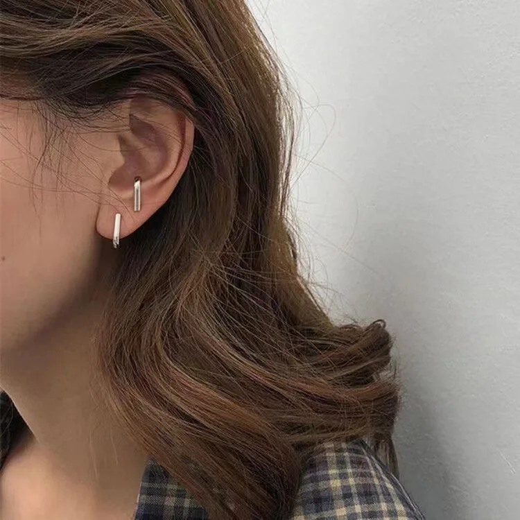 

New Style Double Hook Earrings Female Design Sense Japanese Korean Influencer ins Unique