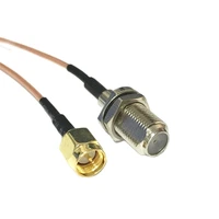 new sma male plug to f type female jack pigtail cable rg178 15cm 6