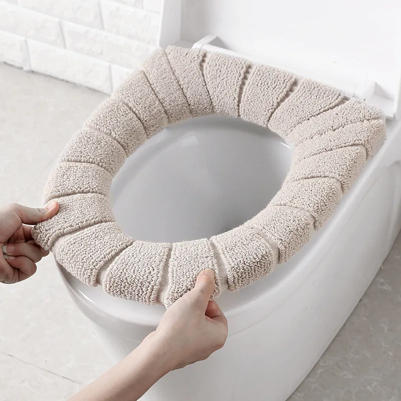 toilet seat cover warm soft acrylic washable mat home decor closestool mat seat case toilet lid cover accessories bathroom home free global shipping