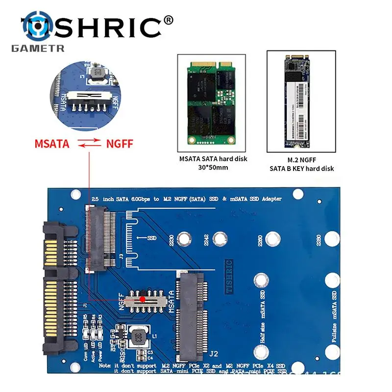 

Плата расширения M.2 NGFF Msata SSD SATA3 на M.2 NGFF адаптер MSATA M2 PCI SSD конвертер, карта расширения для ПК и ноутбука до 6Gps