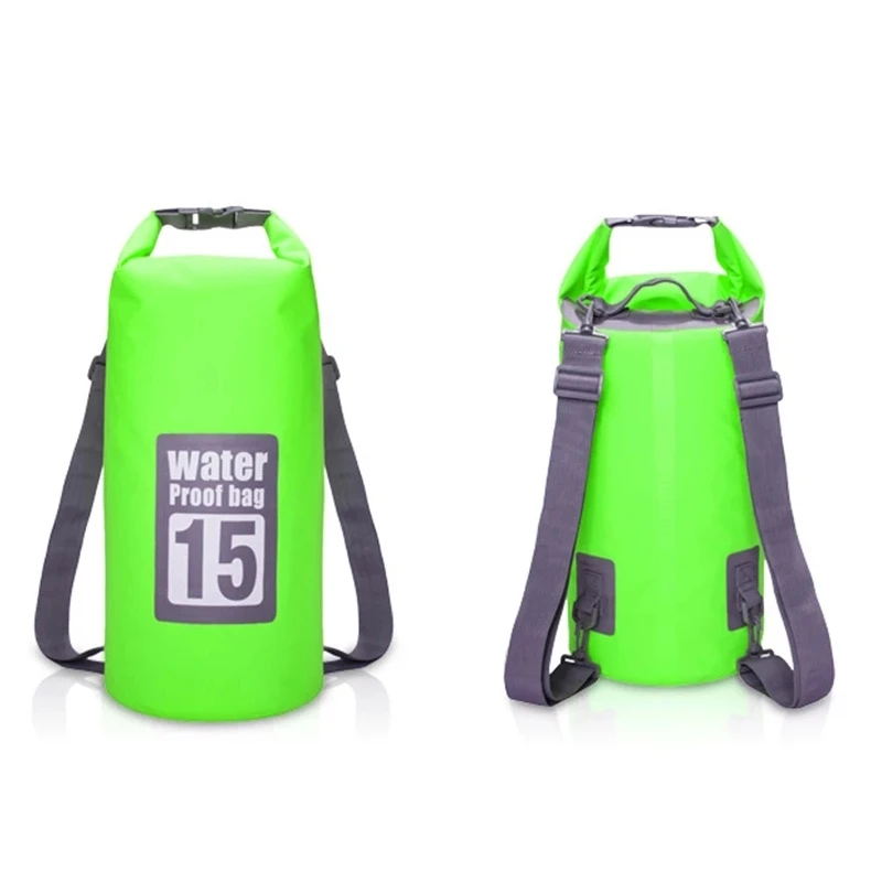 5L 10L 15L 20L Outdoor PVC Waterproof Dry Backpack Water Floating Bag Roll Top Sack for Kayaking Rafting Boating River Trekking