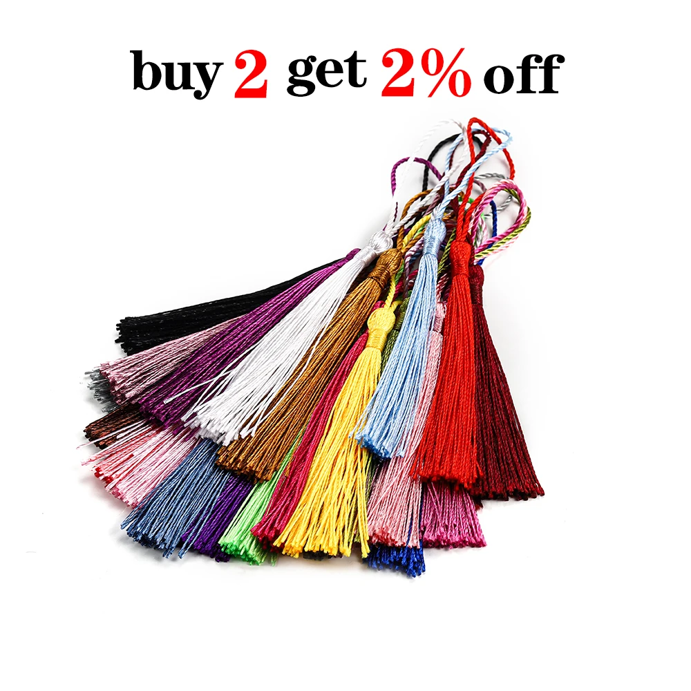 100 шт./лот Вертикальная кисточка шелковая бахрома шитье отделка декоративные