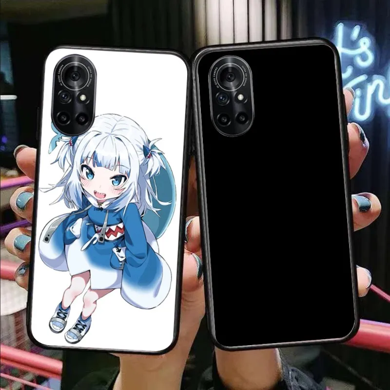 Sister Shark's Records Phone Case For Honor 70 50 20 7S X9 X8 X7 Magic 4 3 Pro Soft Black Phone Cover