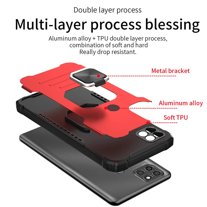 shockproof phone case for motorola g9 g10 g60 g100 play g power g stylus magnetic ring holder cover for moto e7 plus one 5g ace free global shipping