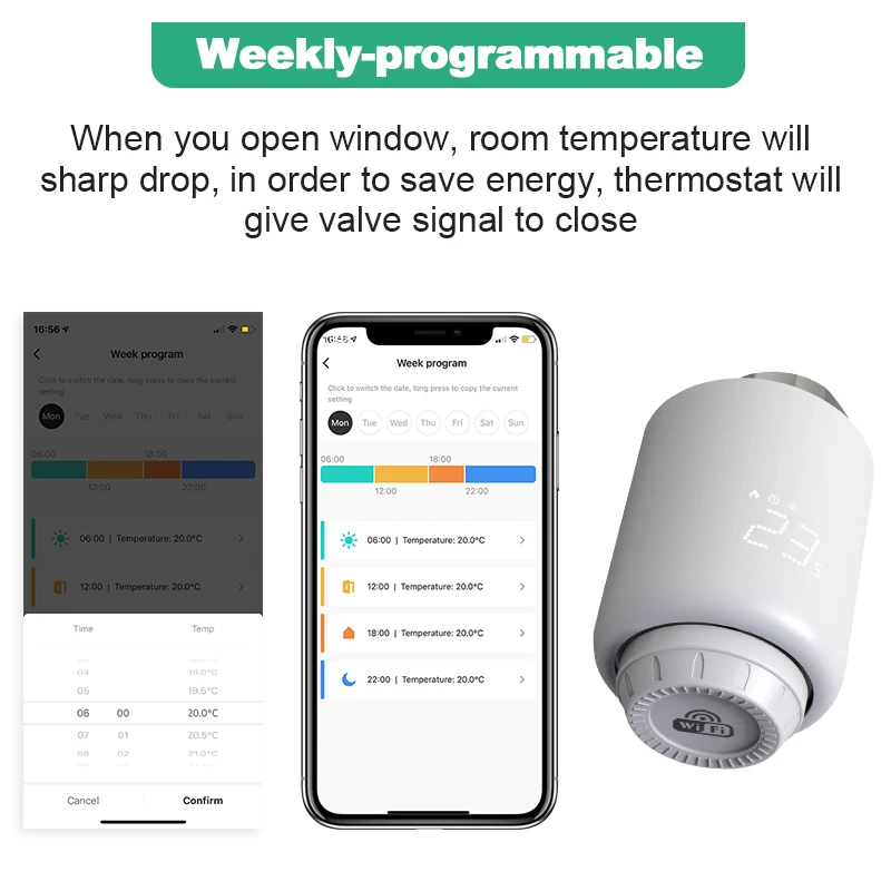 Tuya Wi-Fi/Zigbee термостатический клапан умный дом Wi-Fi головки регулятор температуры