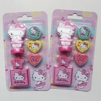 kawaii hello kitty stationery handle seal primary school children stationery princess cartoon anime cute accessories prize gift