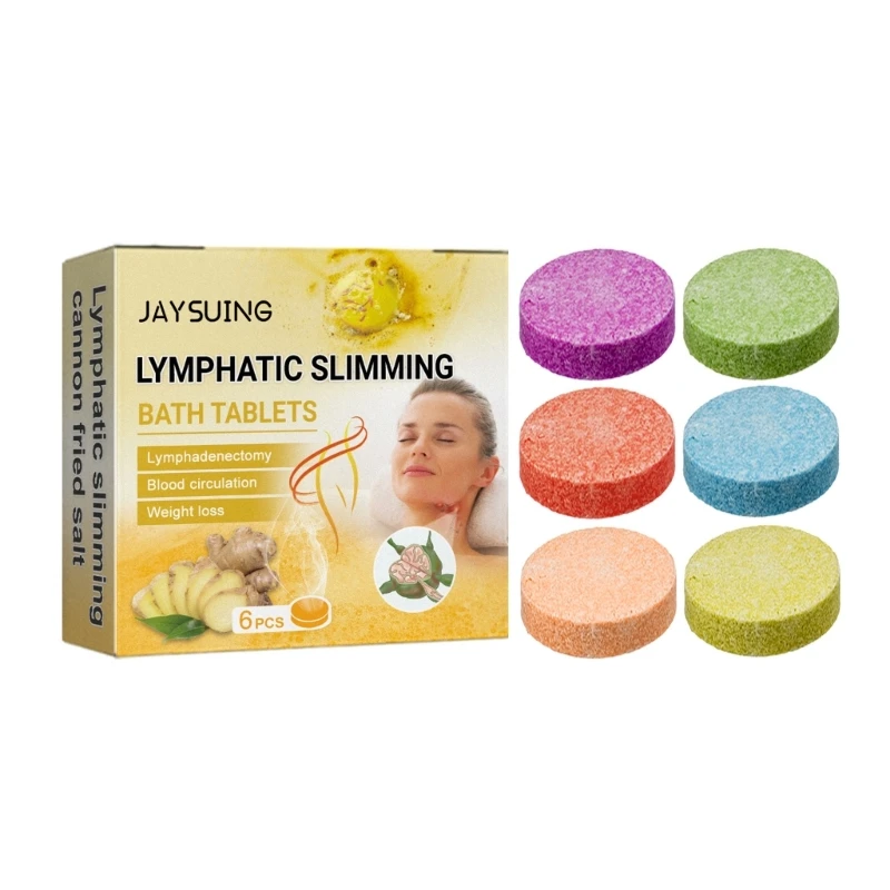 

6Pc Shower Steamers Lymphatic Slimming Shower Bombs Body Shaping