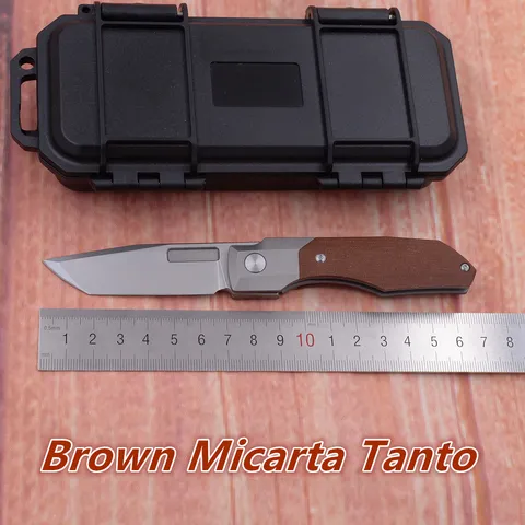 Миниатюрный Складной нож JUFULE с реальным лезвием M390, титановая ручка из микарты, Охотничий Тактический инструмент для кемпинга и повседневного использования, карманный складной нож