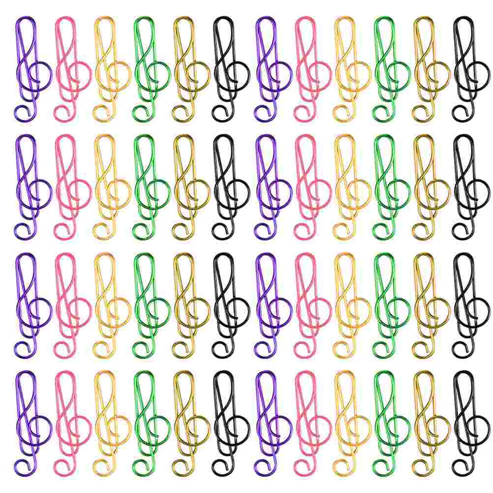 

75 Pcs Note Music Note Music Note Shaped Paper Clips Marking Music Clamp Binder Folders Metal Paperclip Clips Paperwork Student