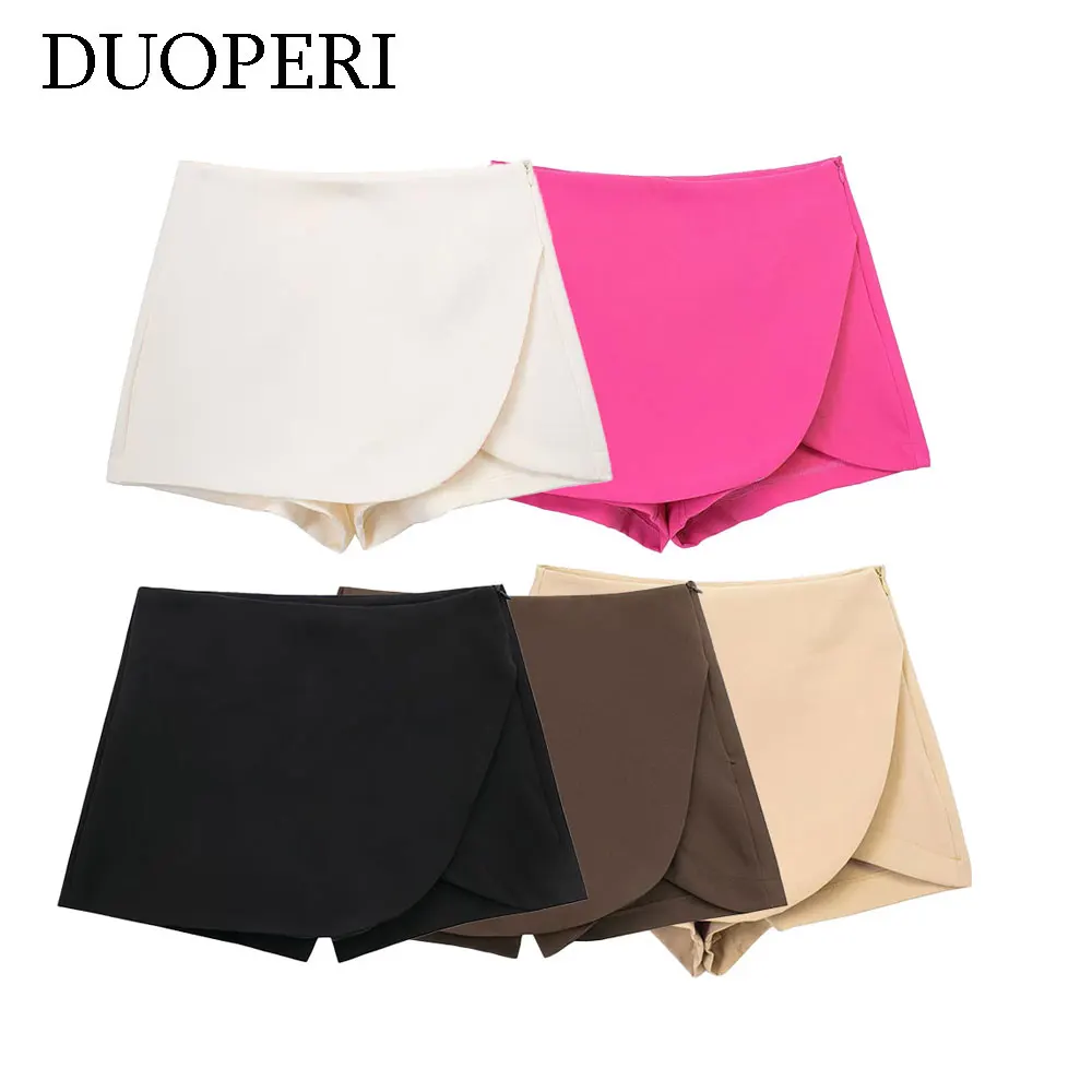 Юбка-шорты DUOPERI Женская ассиметричная модные простые элегантные короткие штаны