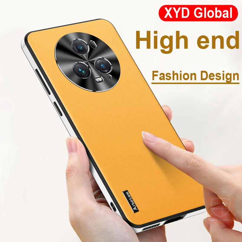 

High end Brand Case For Huawei Honor Magic5 Pro Magic 5 Matte Leather Phone Back Case For Honor Magic 5 Pro Cover Bumper Shell