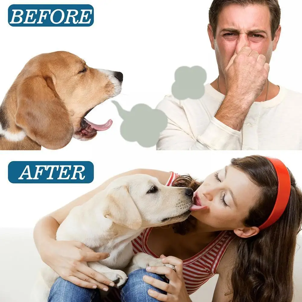 

1pc 59ml Pet Tooth Cleaning Spray Dog Cat Pet Teeth Cats Dogs Spray Removal Cleaning Halitosis Odor And In Stain Cleaning G4F6