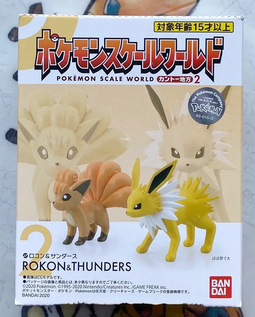 Bandai оригинальные весы World POKEMON Kanto Region Blue Oak Vaporeon Flareon Jolteon аниме фигурки игрушки для