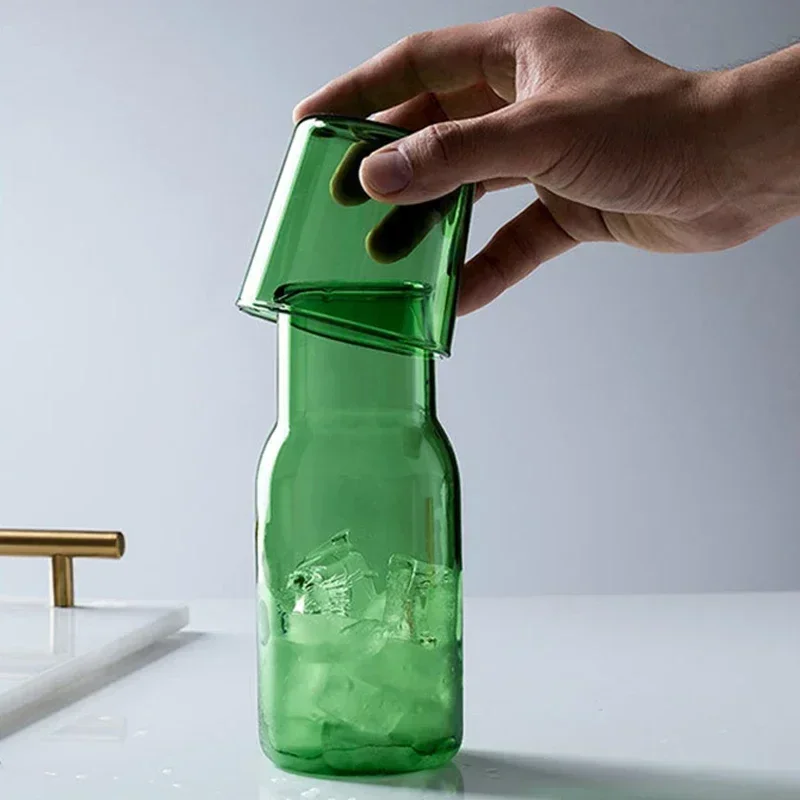 Стеклянная бутылка для воды в японском стиле со стеклянной чашкой графин с