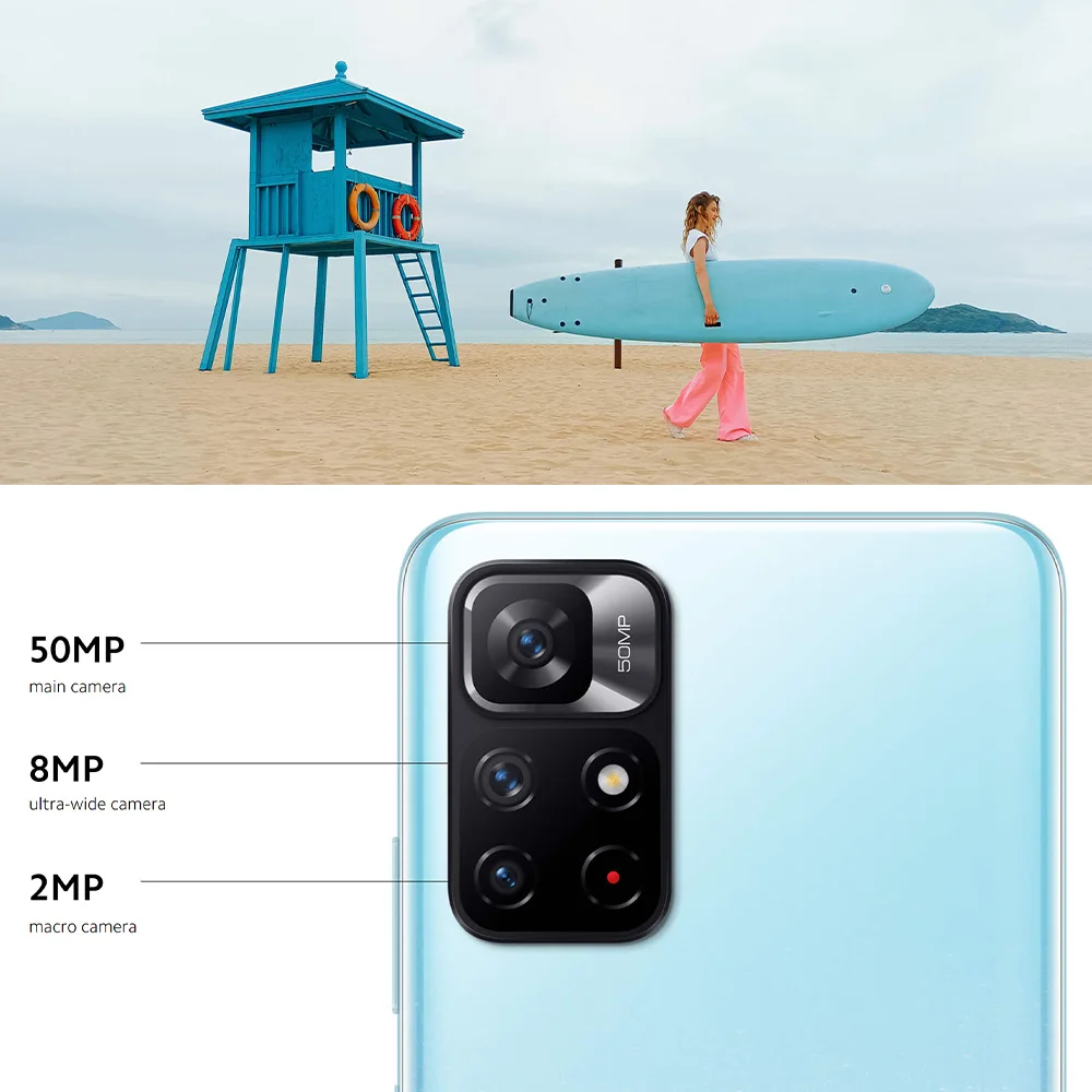 Смартфон Xiaomi Redmi Note 11S 810 дюйма NFC 33 Вт быстрая зарядка 50 МП тройная камера с