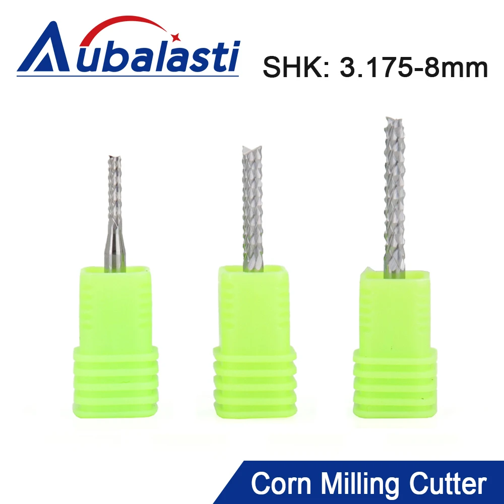 

5Pcs Corn Milling Cutter 3.175/4/6/8mm SHK Carbide Tungsten PCB End Mill Bits Engraving Machine CNC Router Cutting Tool