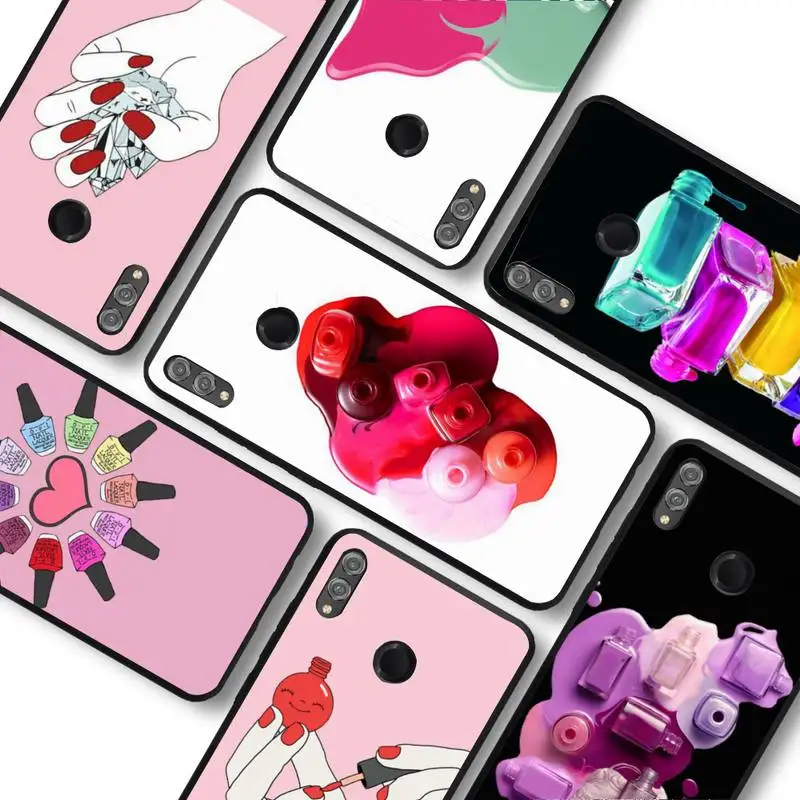 

Art Multicolored Nail Polish Phone Case For Huawei honor 10Lite 10i 20 8x 10 for Honor 9lite 9xpro Back Coque