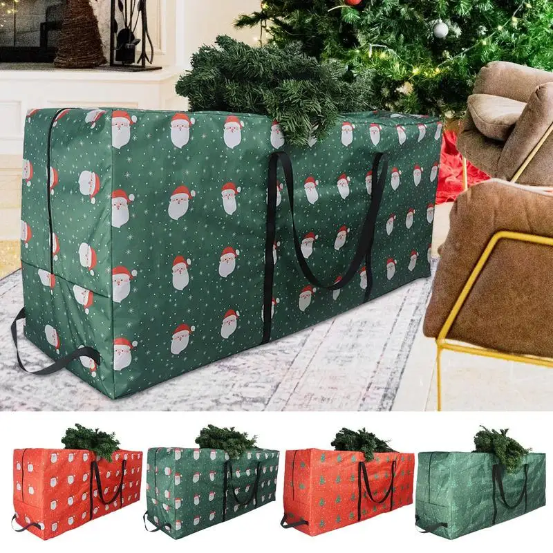 

"Durable Large Christmas Tree Storage Bag Waterproof 210D Oxford Fabric With 4 Handles Convenient Tree Storage Bags For Easy