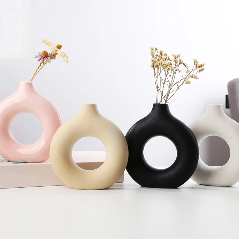 

Vase Home Decor Flowers Vase Nordic Ceramic Flower Arrangement Dried Flower Art Home Living Room Decor Vase Decoration Salon