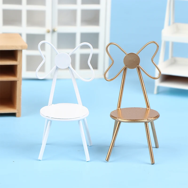 

1/12 миниатюрная мебель для кукольного домика, металлическое кресло, декор для кукольного домика, аксессуары для мебели, игрушки «сделай сам» для маленьких детей