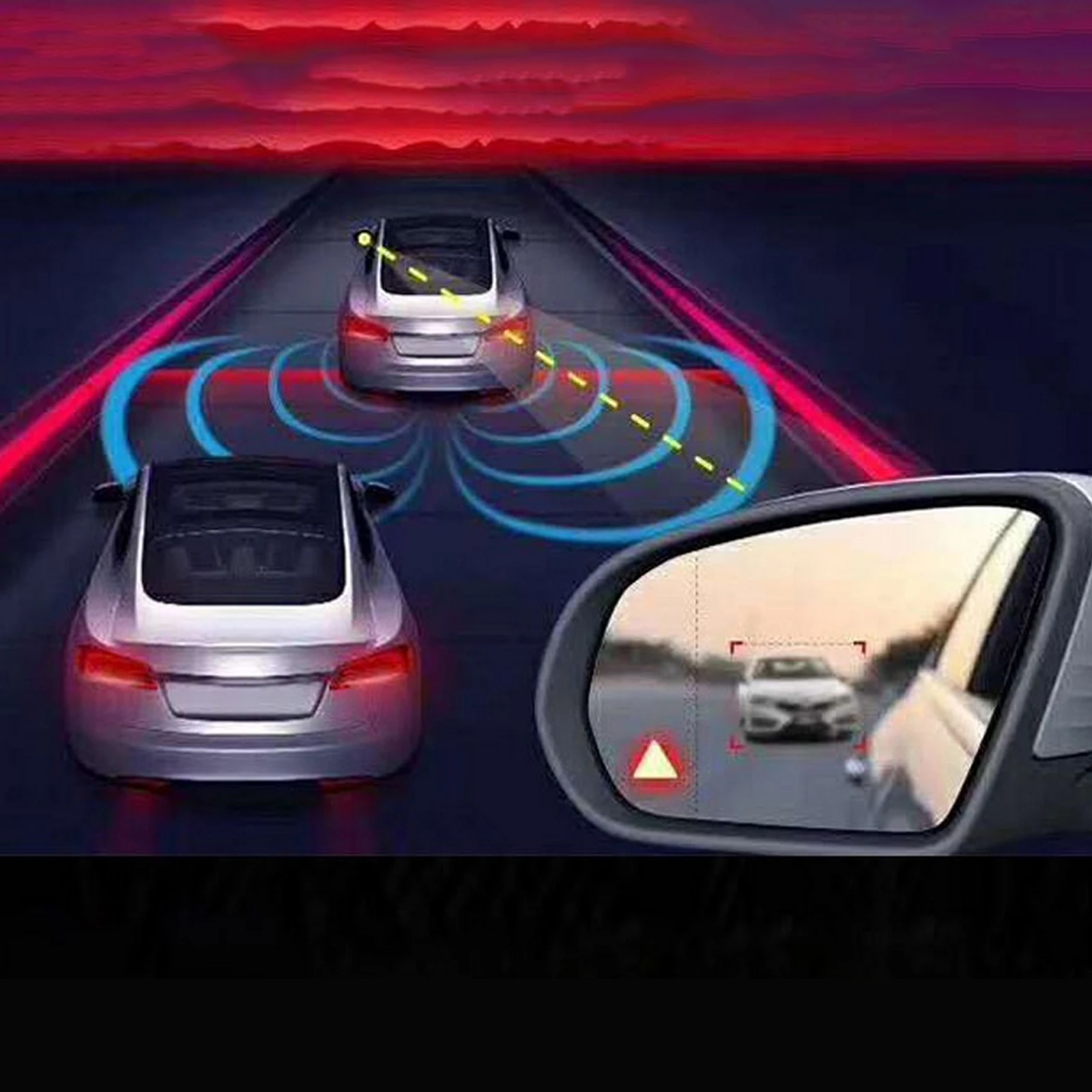 

Car Blind Spot Monitoring System BSD Lens Light Alarm Radar Safety Driving Lane Changing Tool Ultrasonic Sensor Distance Assist