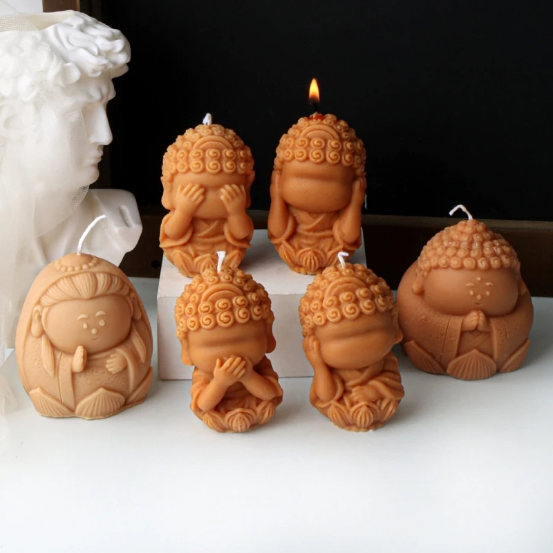 Силиконовая форма Rulai Buddhas для свечей литейные формы украшения
