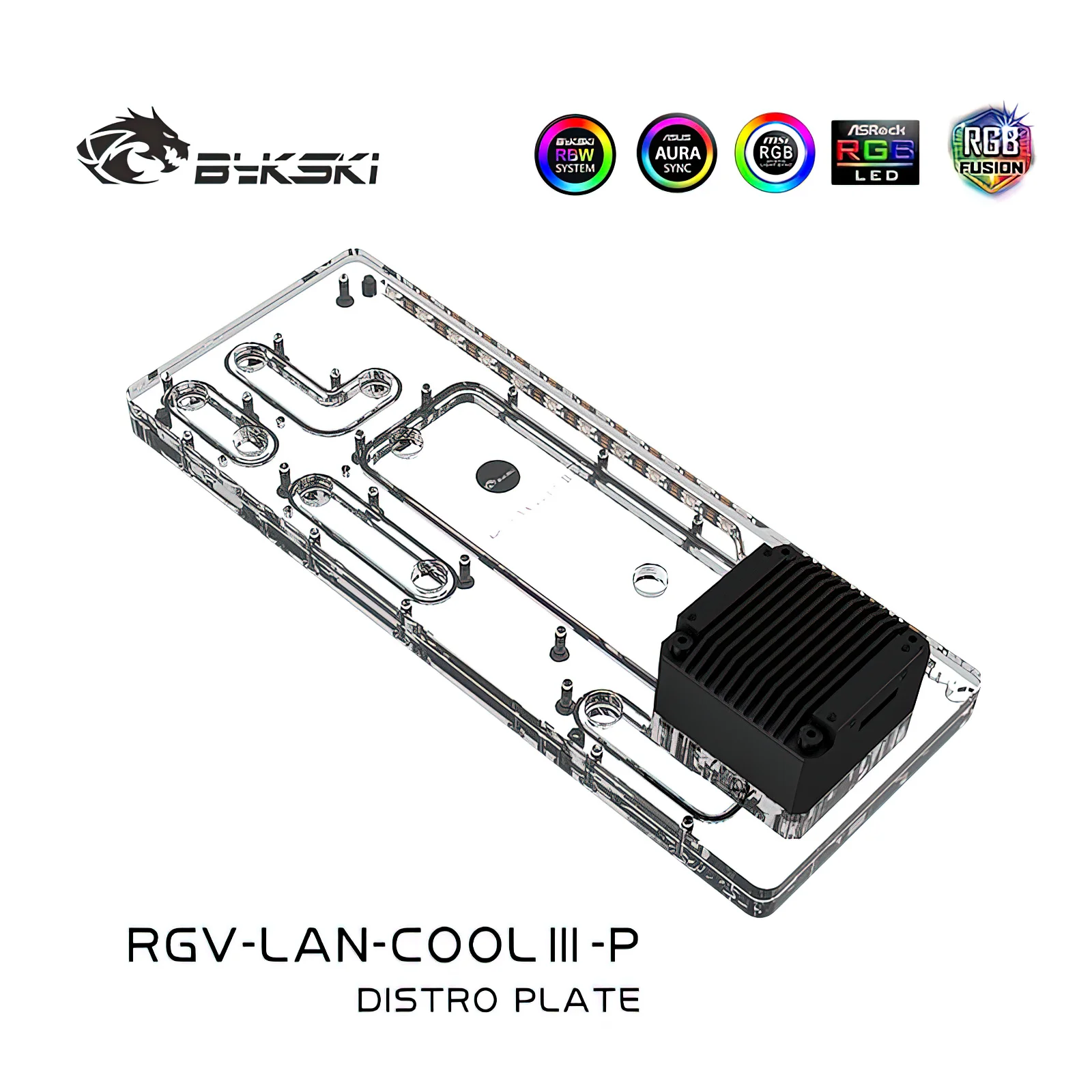 

Bykski RGB Water Cooling Distro Plate Reservoir for LianLi Lancool III Chassis RGV-LAN-COOLIII-P