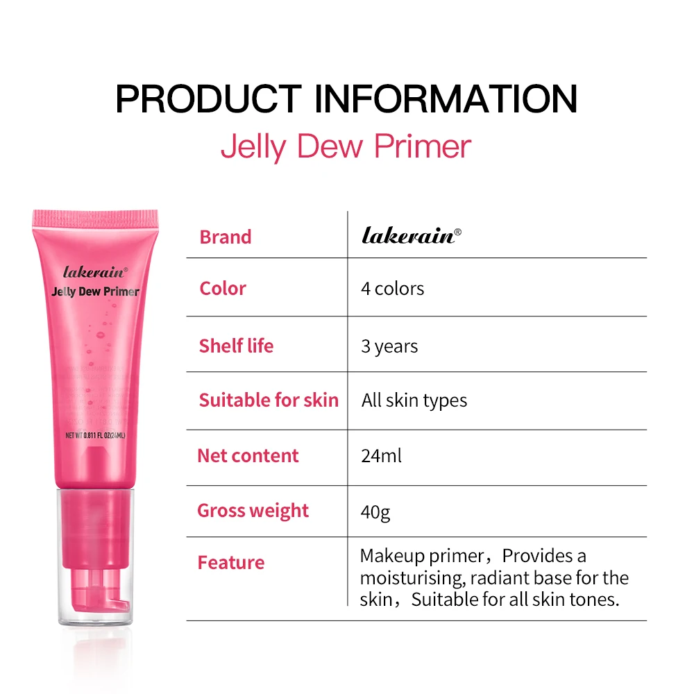 Праймер Jelly Dew база для макияжа 24 мл невидимые поры Smooths Fine Lines контроль жирности