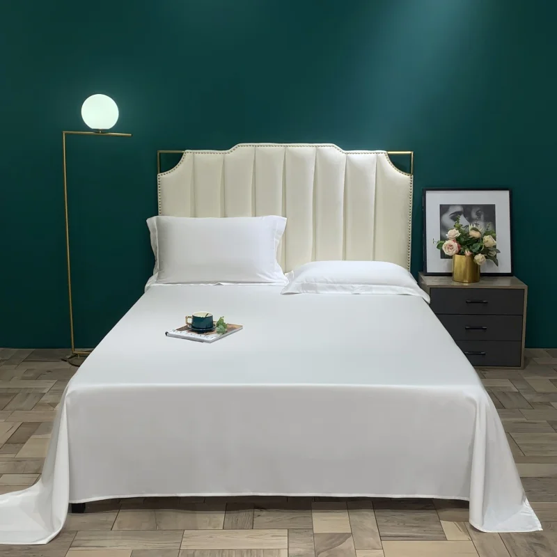 

Solid Color Flat Sheet Mulberry Silk White Bed Sheet Real Silk For King Size Bedding Sheet Home Textile Sheet