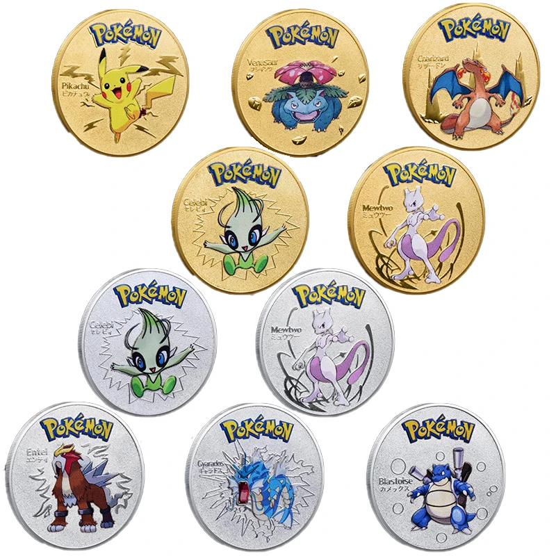 

Позолоченная памятная монета из аниме «Покемон Пикачу»