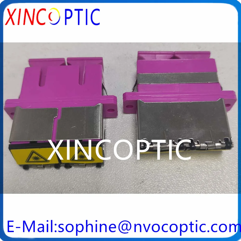 50 шт. SCUPC DX OM3 OM4 розовый SM ММ металлический флип-соединитель затвор дуплексный FTTH