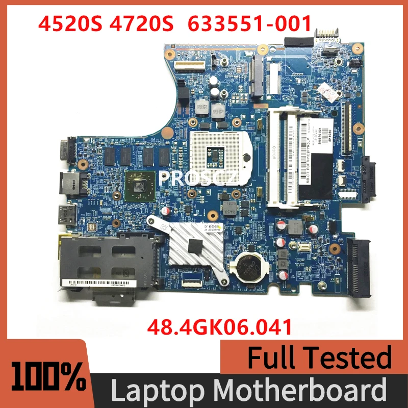 Mainboard 633551-001 633552-001 For HP H9265-4 4520S 4720S Laptop Motherboard 48.4GK06.041 HM57 216-0774207 1GB 100%Full Tested
