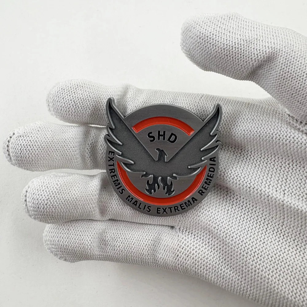 Фото Агент Tom Clancy's The Division SHD, эмалированная булавка с логотипом, игровой значок Феникса, тактический значок для стрельбы, аксессуар для экстремальной ремидии №3