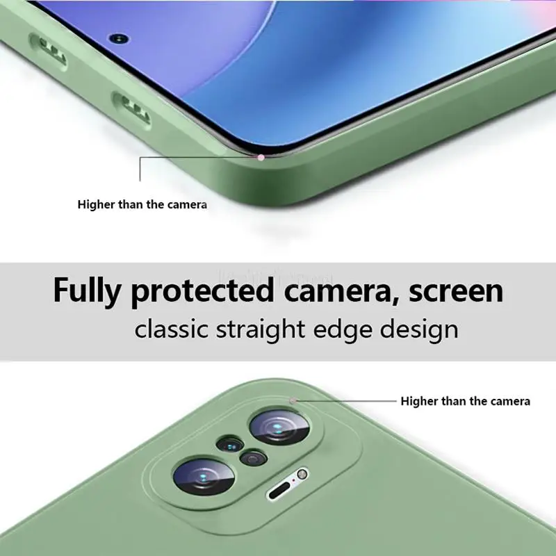 Coque Square Phone Case for Xiaomi Redmi Note 10 Pro Max 10S 10T Original Funda Note10 S T 4G 5G Liquid Silicone Soft Back Cover