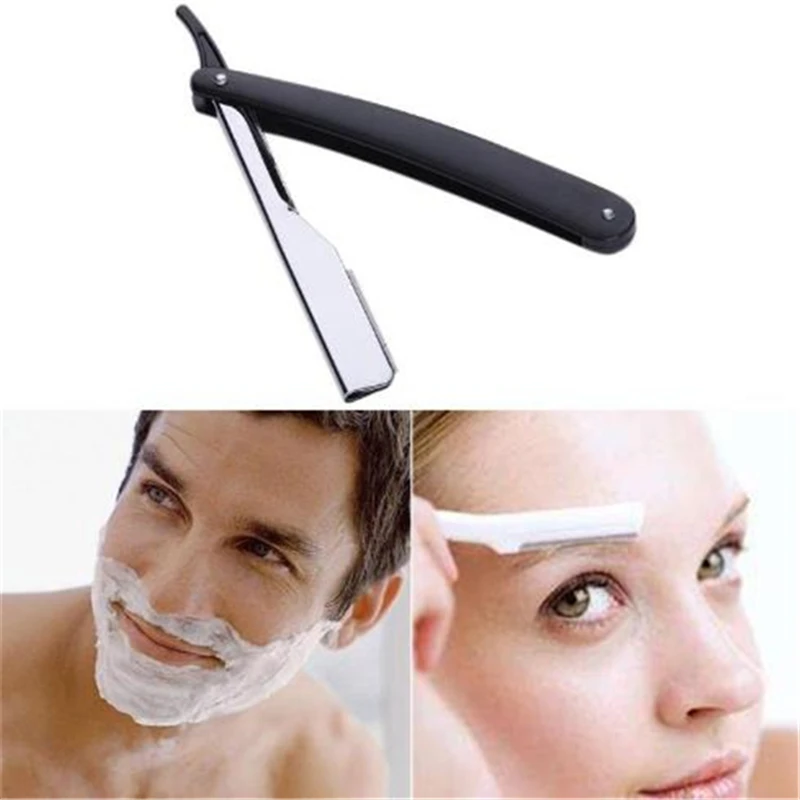 

1PC Manual Pro Shaver Straight Edge Stainless Steel Strong Barber Shaver Folding Shave Shave Beard Cutter Holder(No blade)