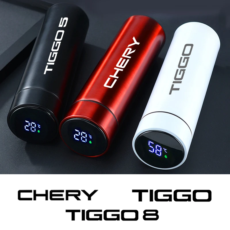 

Smart Stainless Steel Coffee Thermos Mug 500ml For CHERY TIGGO 5 3 7 8 Pro A1 A3 A5 KIMO INDIS JAGGI Travel Vacuum Thermal mug