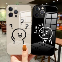 cute funny cartoon couple aesthetic phone case for apple iphone 13 12 11 pro max xr xs max 8 7 plus se 2020 glass silicone cover