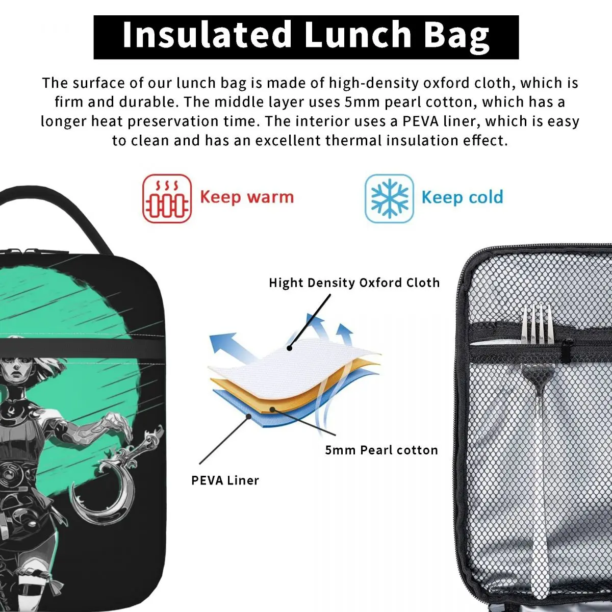 Аксессуары для видеоигр Hades 2 изолированный Ланч-бокс пикника портативный