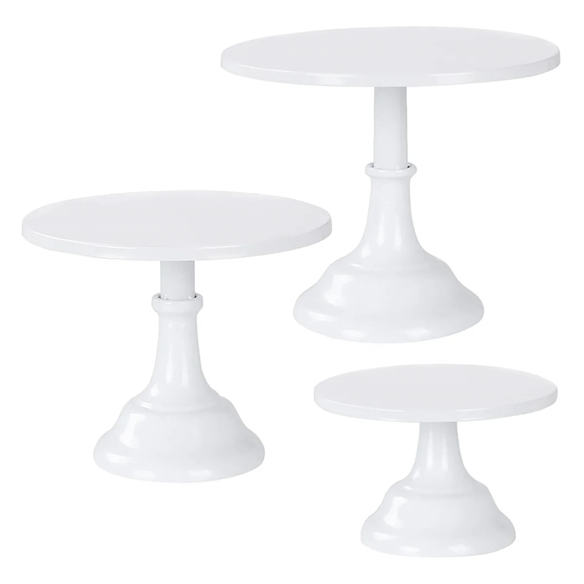

3Pcs Cake Stand, Cake Pop Stand , Tall Cake Stands for Dessert Table, Perfect Display for Wedding Graduation Party,White