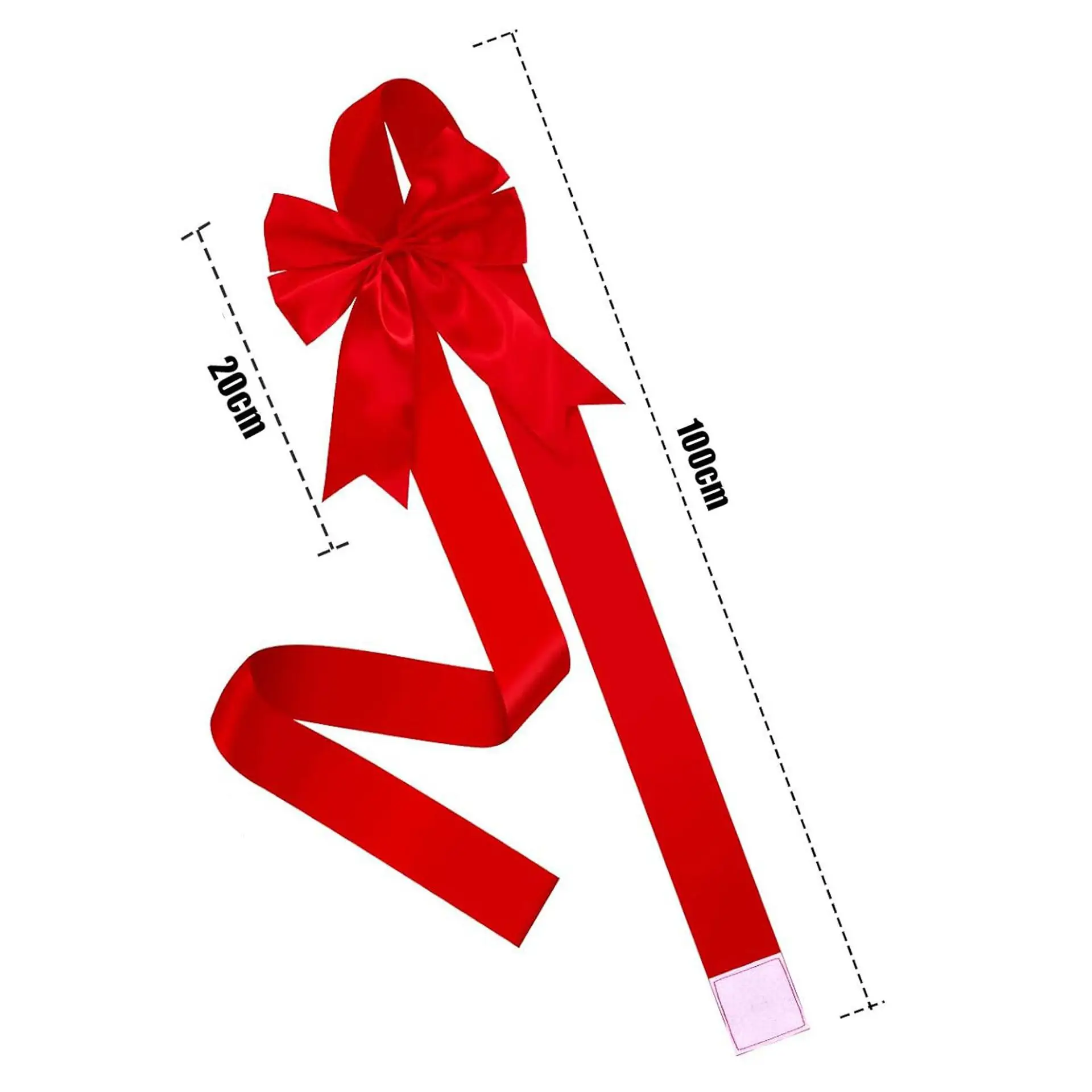 

Рождественский бант из ткани красный 1 шт.