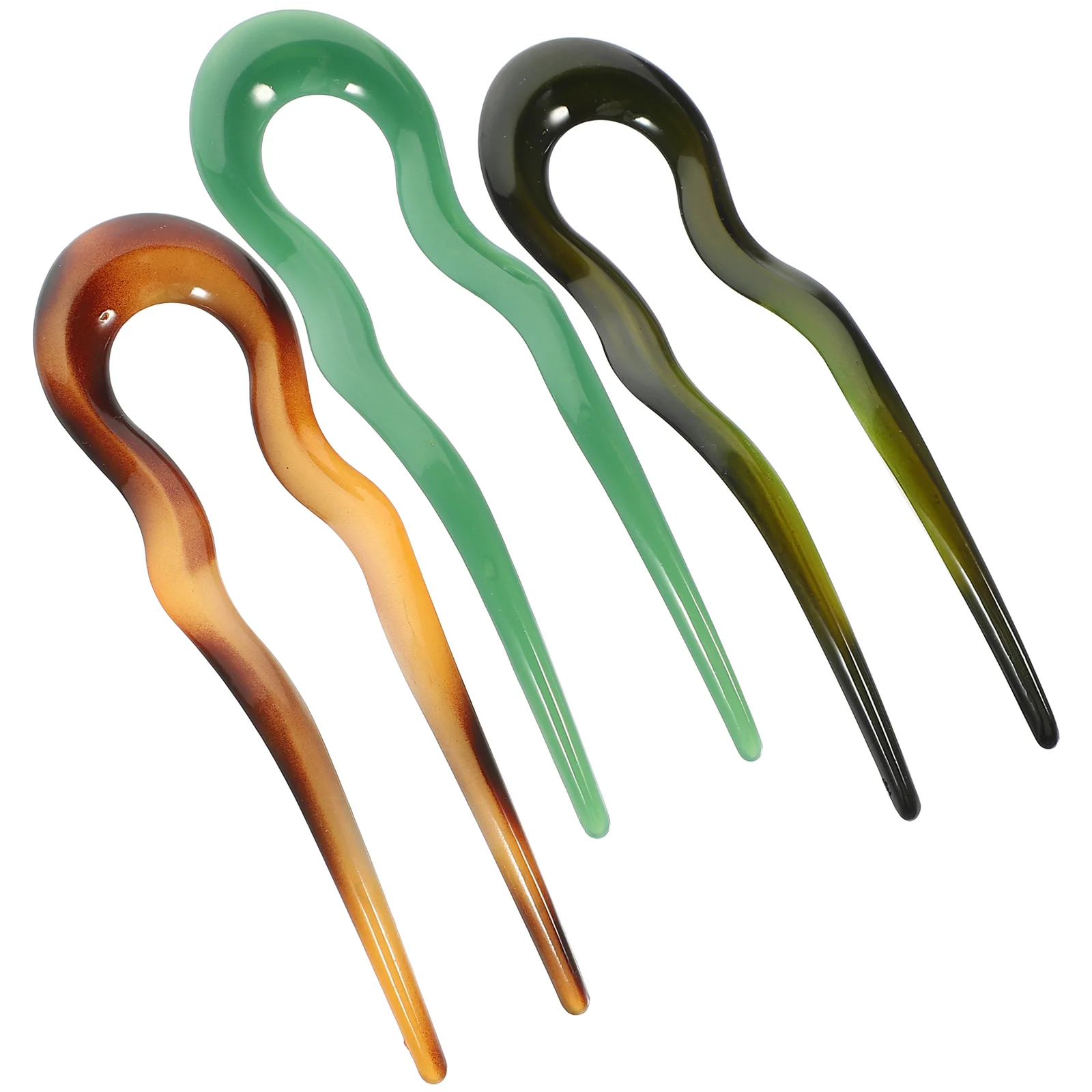 

3 Pcs Hairpin U Shaped Pins Retro Decor French Thick Buns Vintage Clips Women