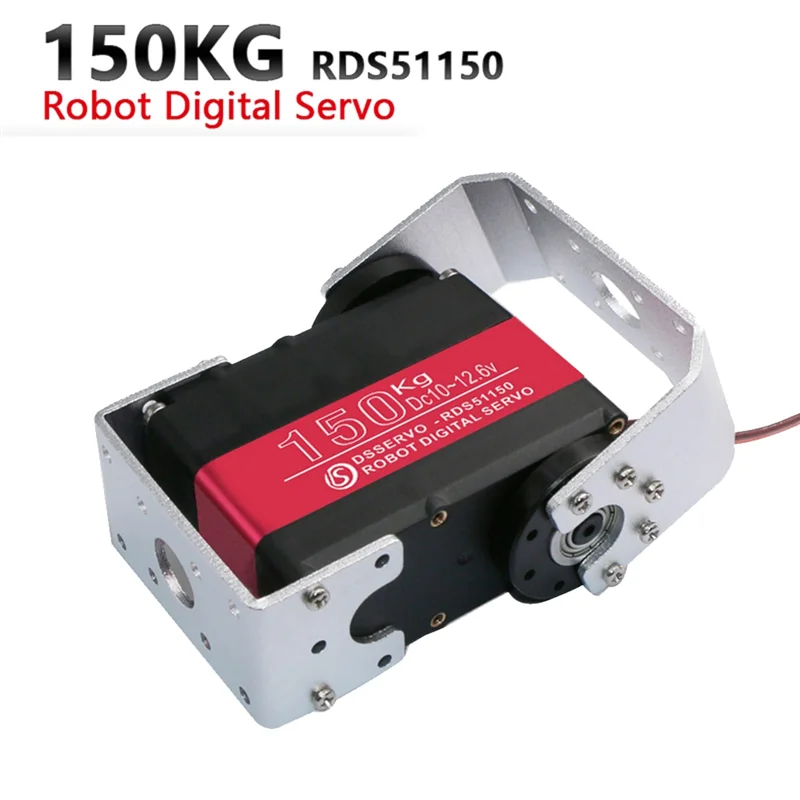 Фото Цифровой металлический сервопривод CKFAM-150KG 12V RDS51150 с двойным валом, кронштейном U-образной формы и водонепроницаемым корпусом №4