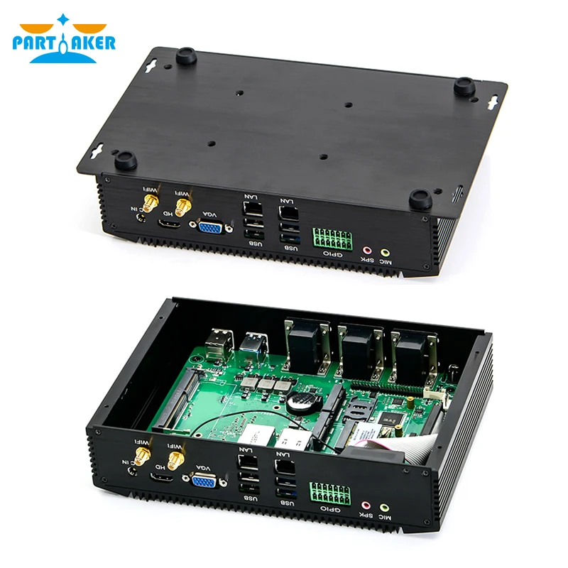 Промышленный мини-ПК Intel Core i7 8550U i5 8250U i3 6157U 7267U с 6COM RS232 RS422 RS485 HDMI VGA GPIO PS2 порта |