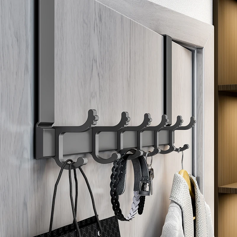 

Removable Hooks Bedroom Door Clothes Hanger Storage Holders Coat Towel Hat Bag Organizer Rack Bedroom Accessories No-Drilling