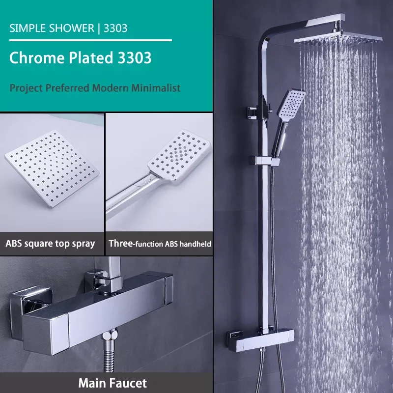 

Shower Faucet Brass Bathroom Faucet Hot And Cold Water Mixer Bathtub Waterfall Shower Multifunctional Shower Set